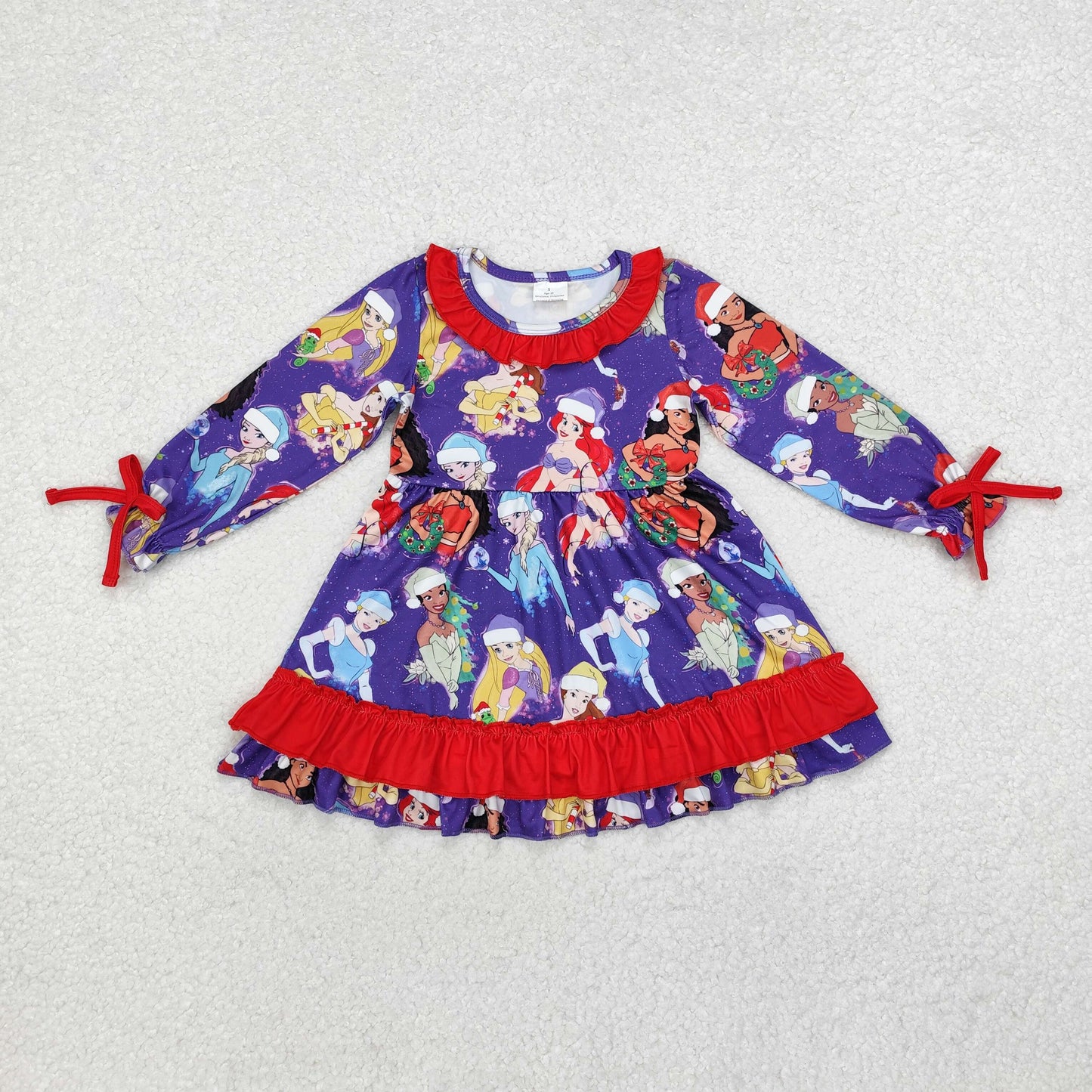 GLD0815 Christmas princess cartoon sibling girl dress preorder 202410 RTS