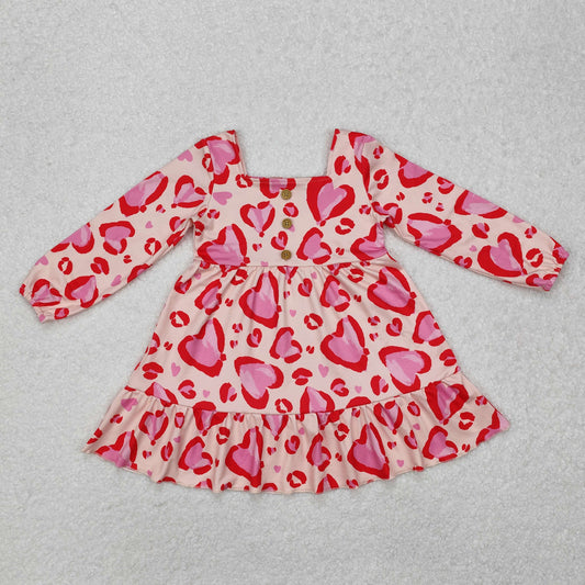 GLD0873 love  Valentine sibling girl dress  202501 RTS