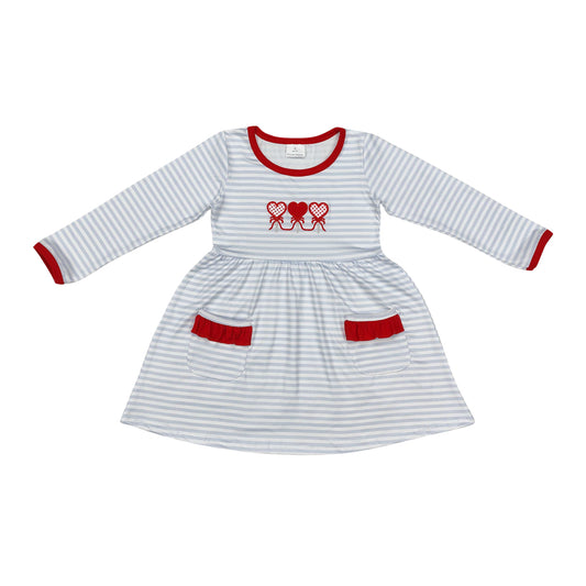 GLD0884 embroidery love  sibling GLD0675 girl dress  202411 RTS