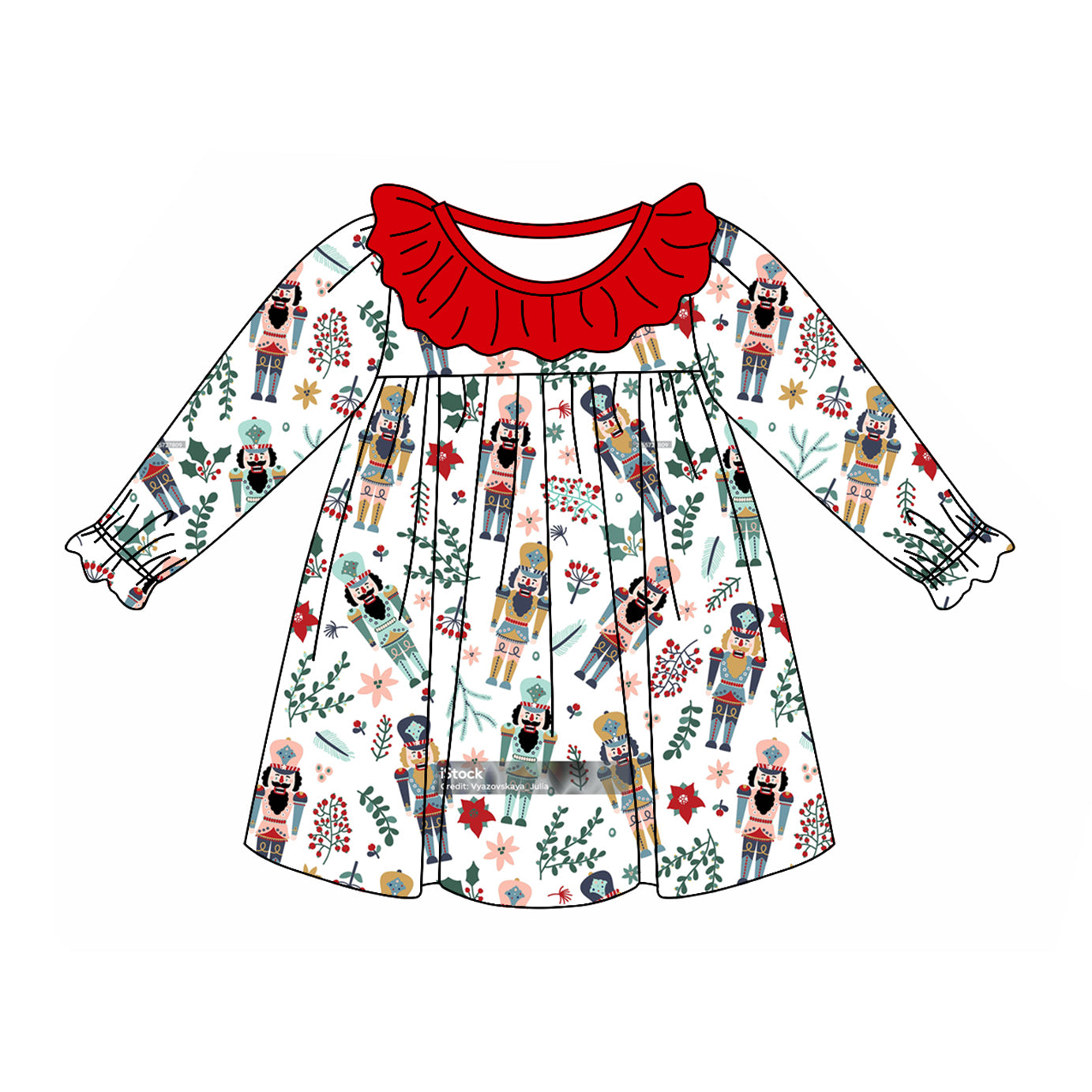 GLD0900 Christmas nutcracker sibling girl dress preorder 202409