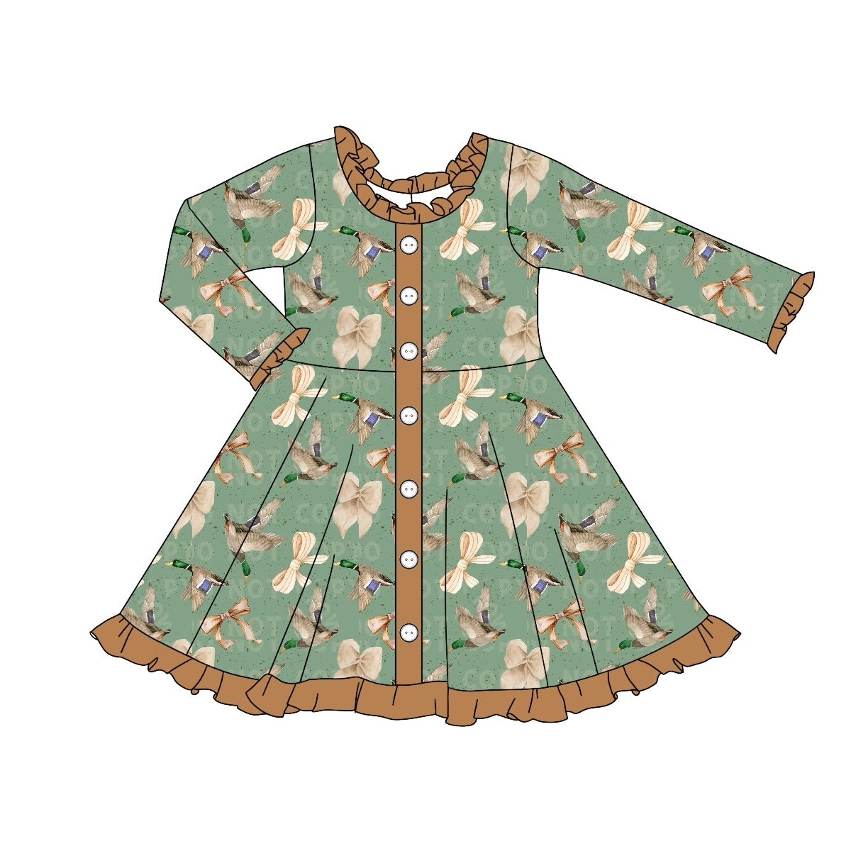 GLD0901 duck sibling girl dress preorder 202409