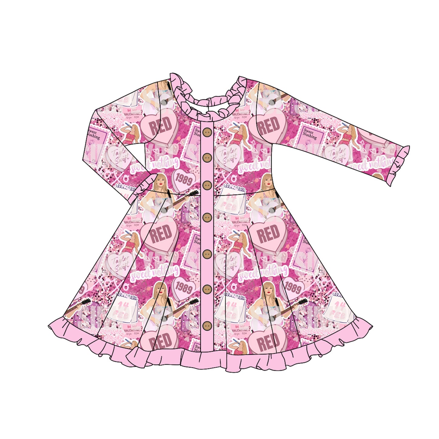 GLD0916  TS taylor swift  sibling girl dress preorder 202409