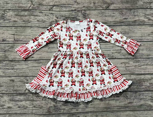 GLD0944 Christmas santa sibling girl dress preorder 202410