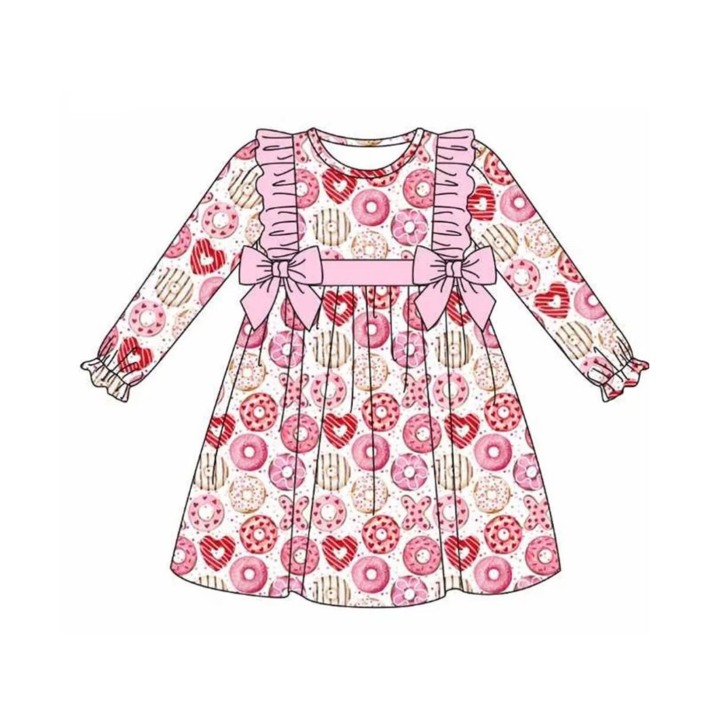 GLD0966 preorder western  donut girl dress sibling 202410