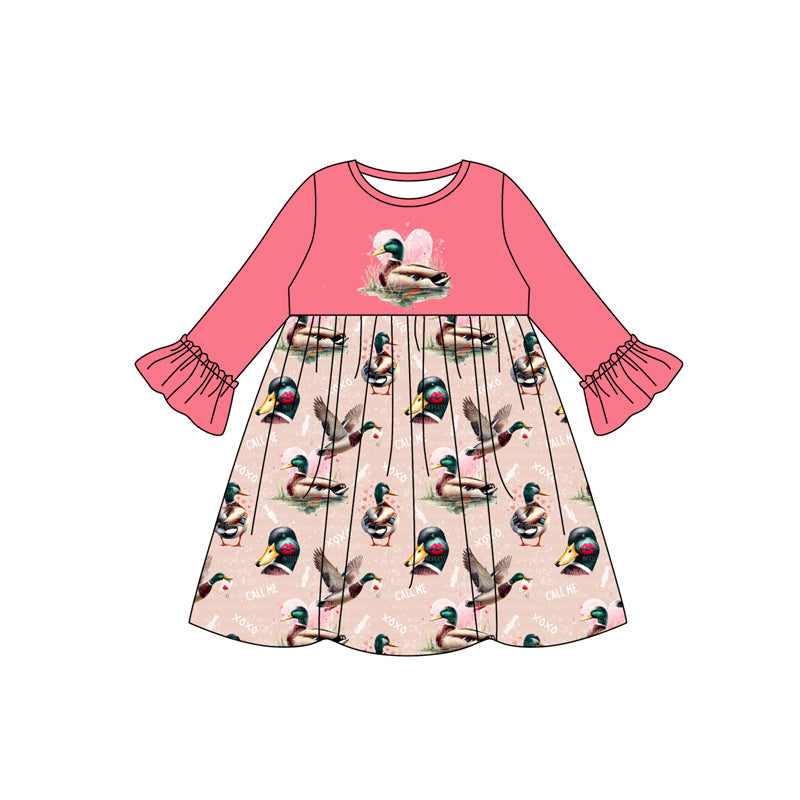 GLD0971 preorder western hunting duck girl dress sibling 202410