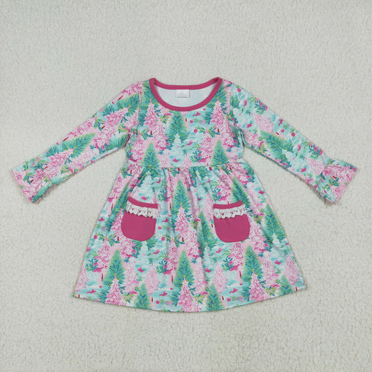 GLD1072 Christmas  tree girl  dress 202507 RTS