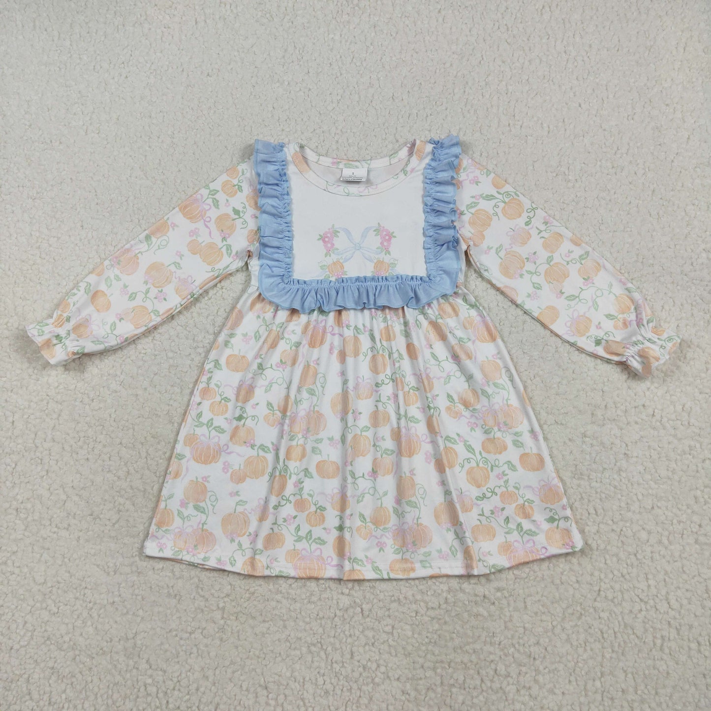 GLD1084 Halloween pumpkin girl  dress 202507 RTS