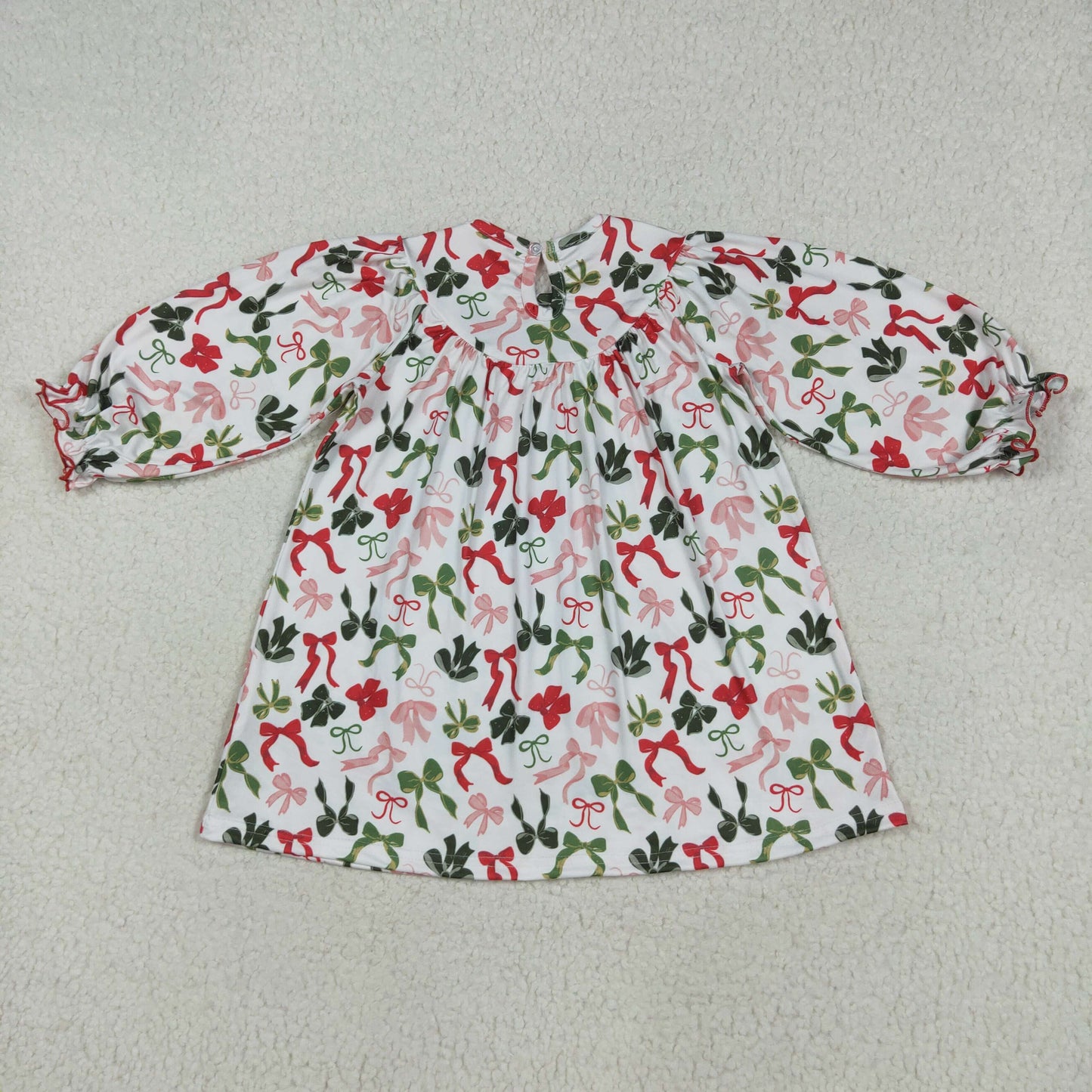 GLD1094 smocked bow Merry Christmas girl summer dress 202507 RTS