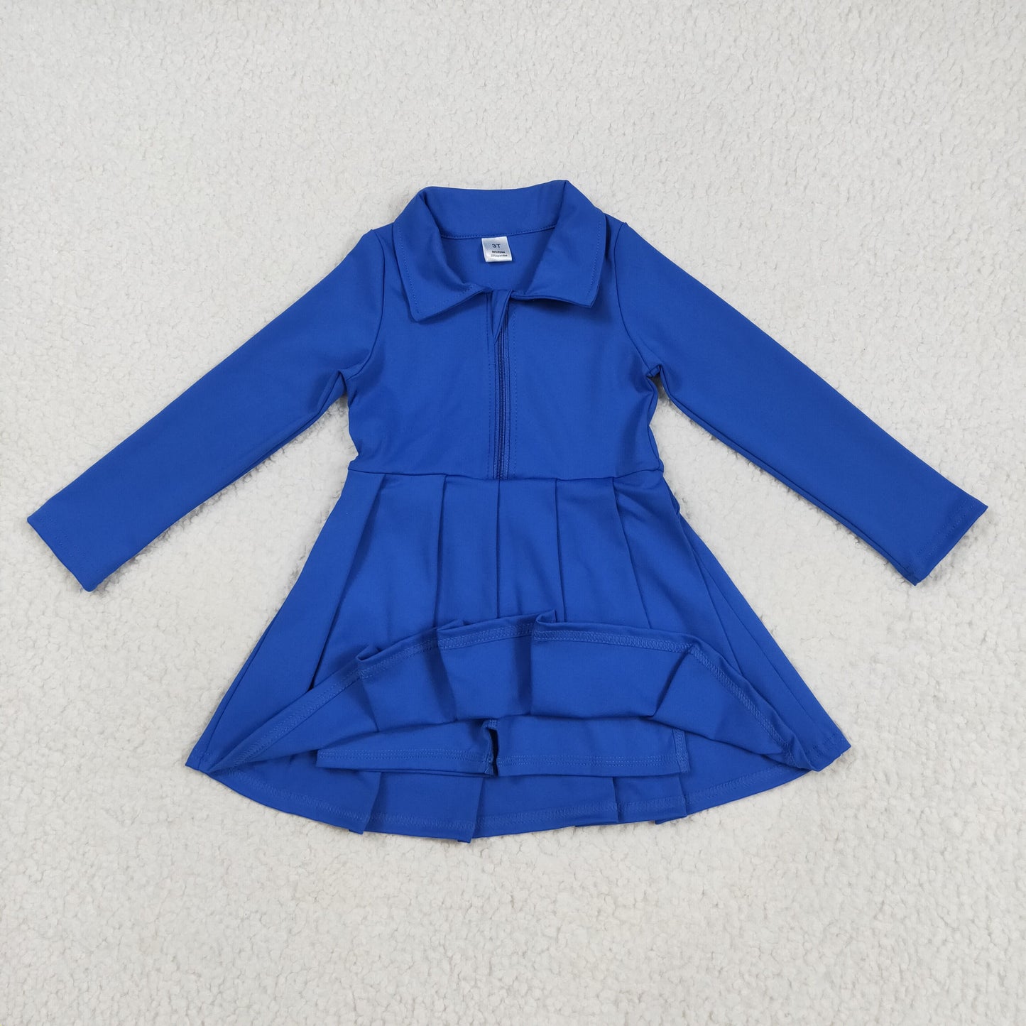 GLD1144 solid zipper yoga girl dress 202507 RTS