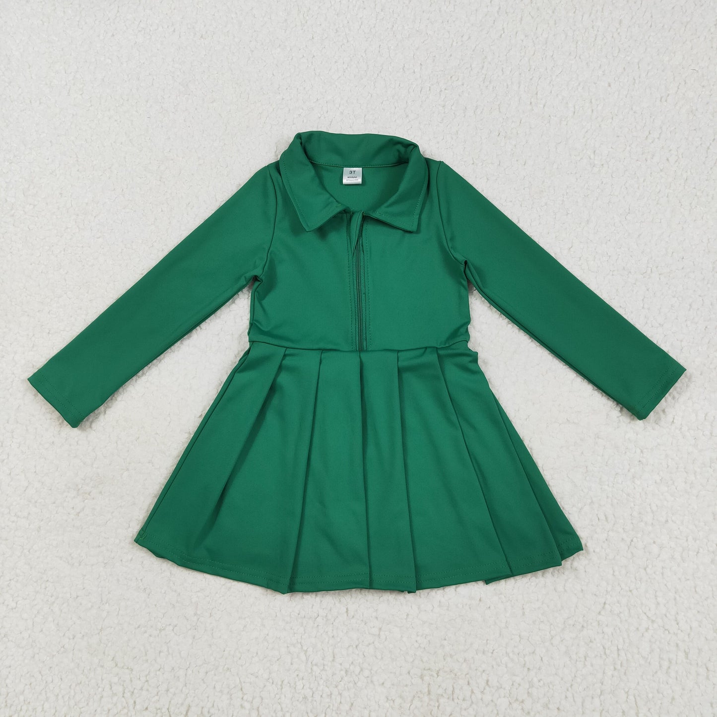 GLD1148 solid zipper yoga girl dress 202507 RTS