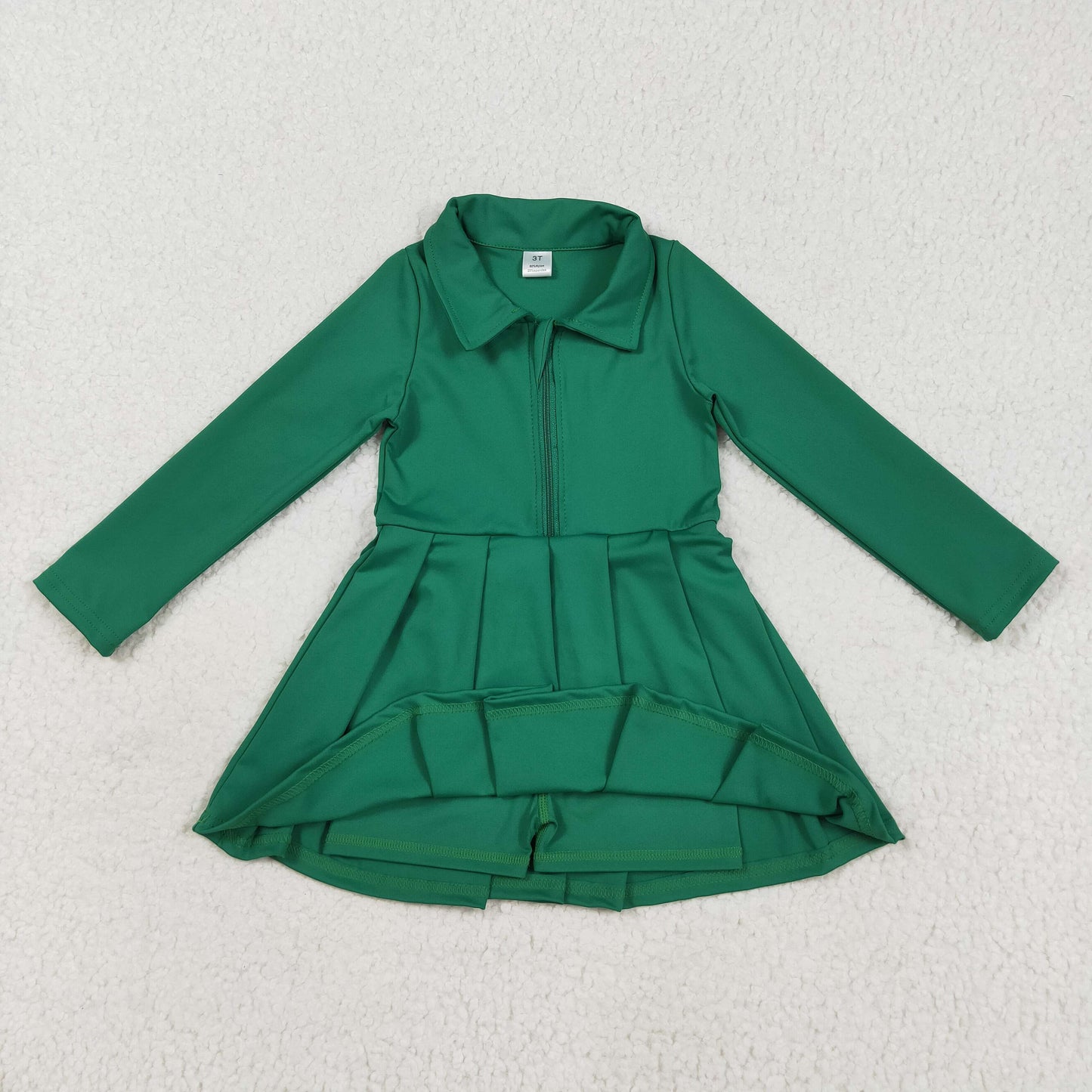 GLD1148 solid zipper yoga girl dress 202507 RTS