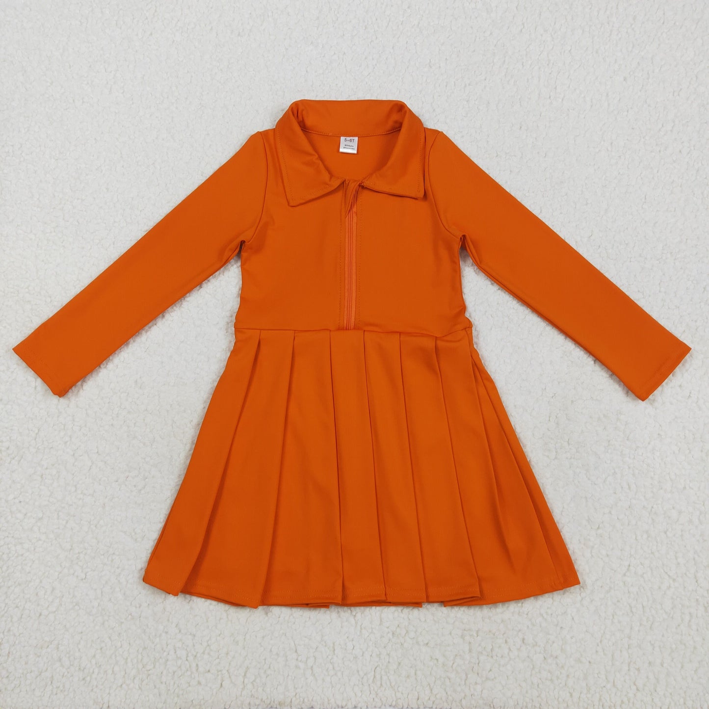 GLD1149 solid zipper yoga girl dress 202507 RTS