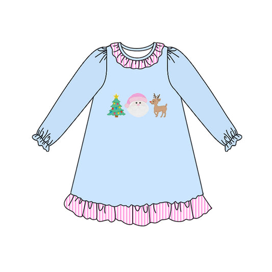 GLD1156 Cristmas  girl dress 202506 preorder