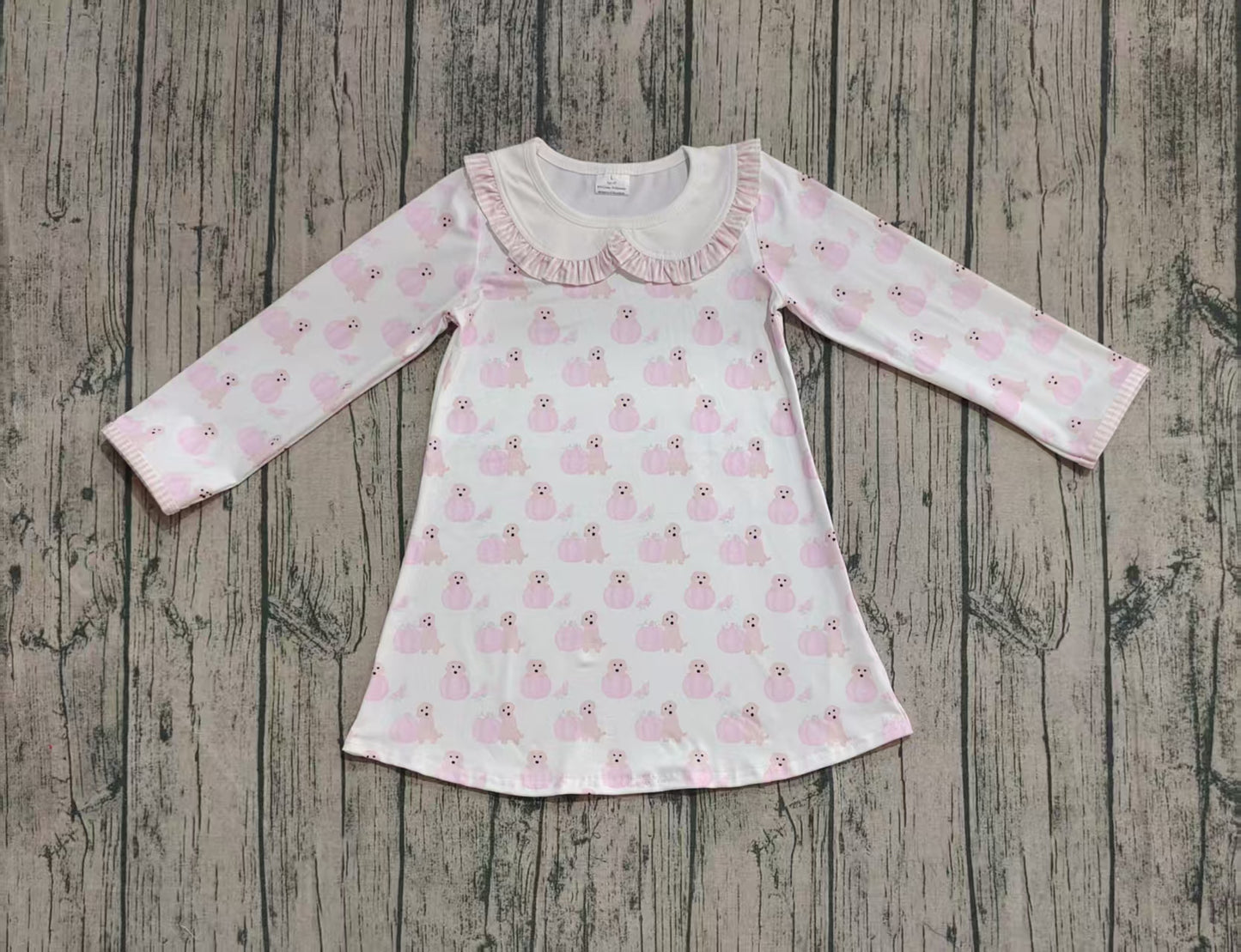 GLD1157 dog pumpkin girl dress 202508  preorder