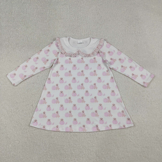 GLD1157 dog pumpkin girl dress 202509 RTS