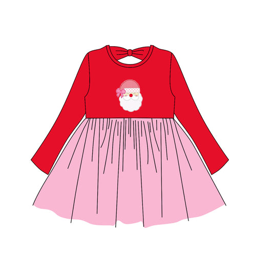 GLD1161 Cristmas Santa red  girl dress 202507 preorder