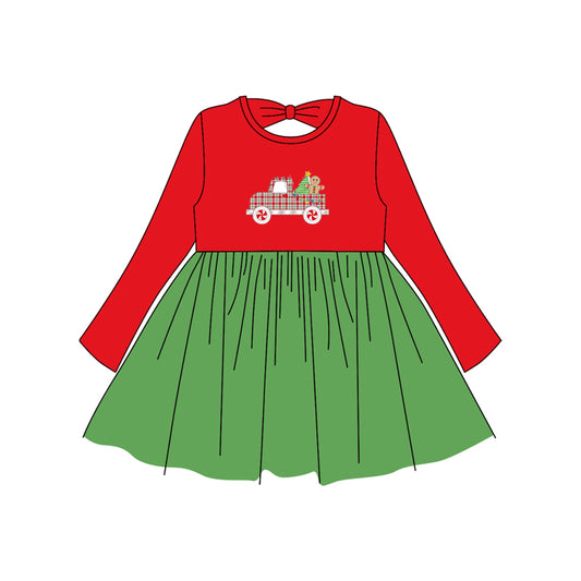 GLD1162 Cristmas Santa red  girl dress 202507 preorder