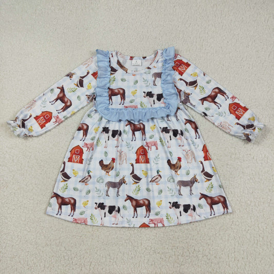 GLD1171 farm cow  girl dress 202507 RTS
