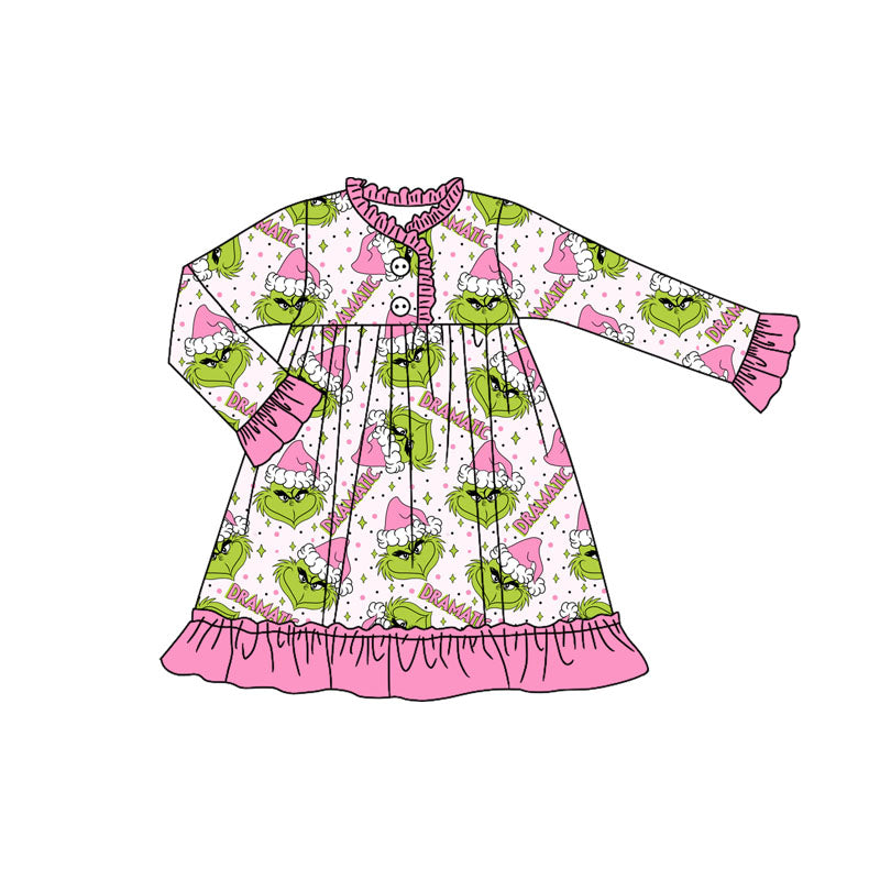 GLD1235  Ginch Christmas girl dress 202507 preorder