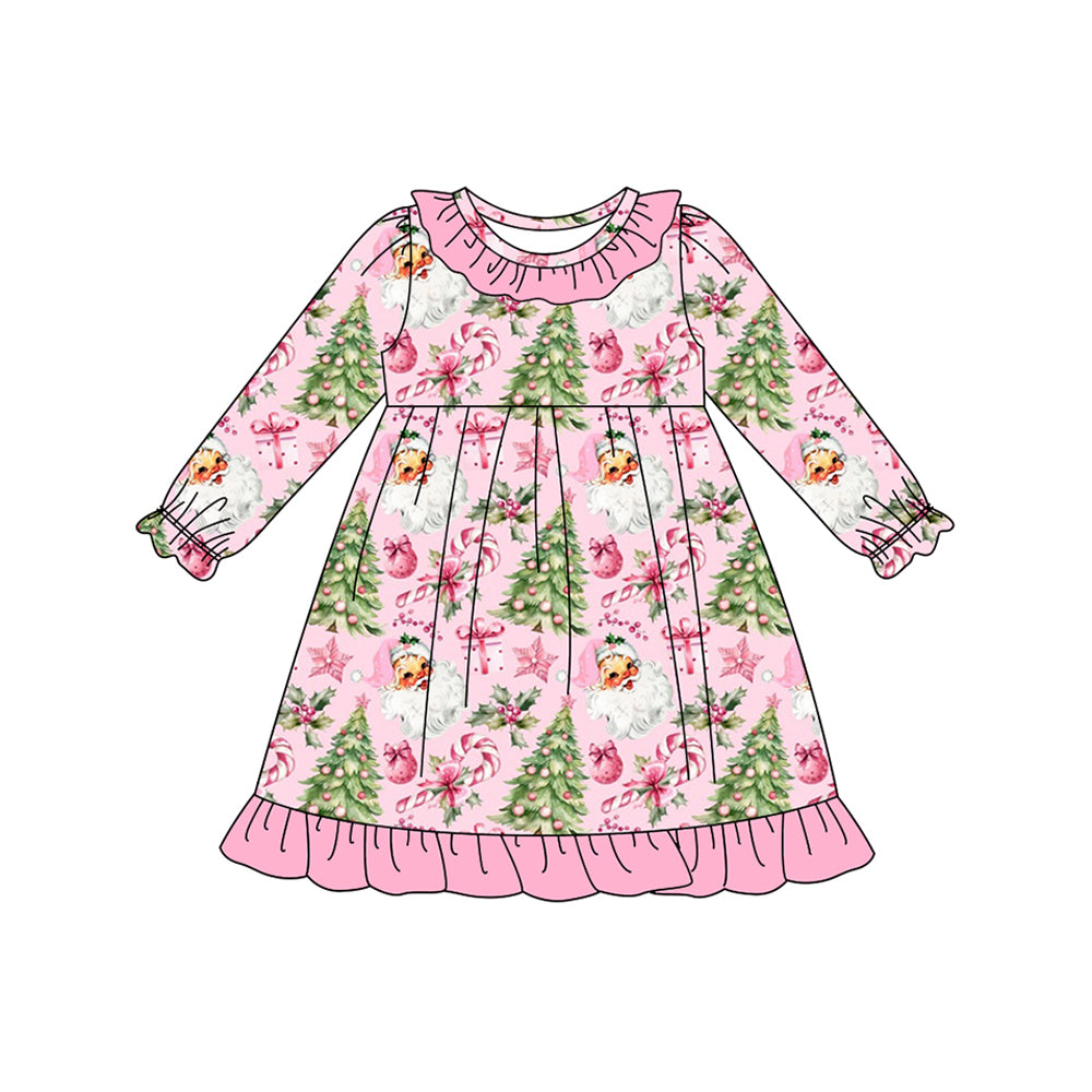 GLD1245 Santa Christmas girl dress 202507 preorder