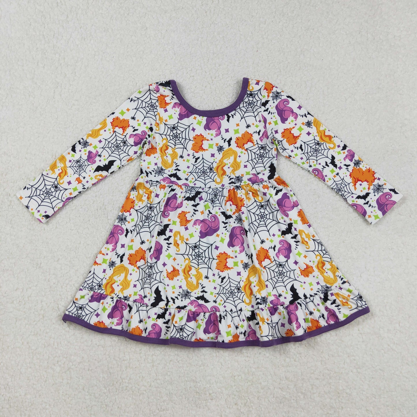GLD1249 Christmas pumpkin  Halloween girl dress 202509 RTS