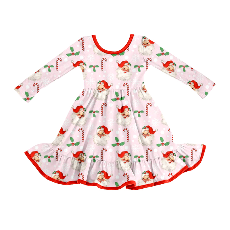 GLD1251  Christmas bow Halloween girl dress 202508 preorder