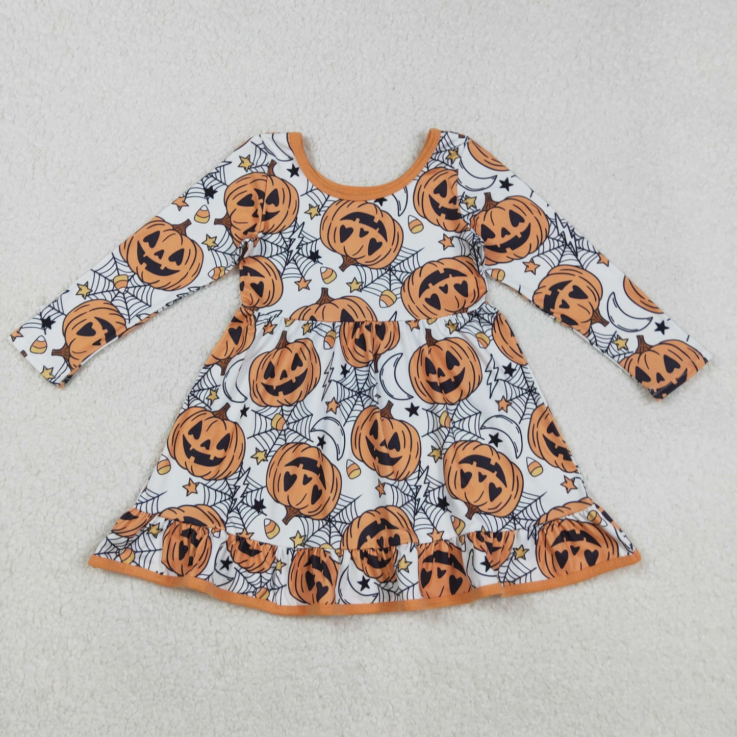 GLD1258  Halloween pumpkin summer dress 202508 RTS