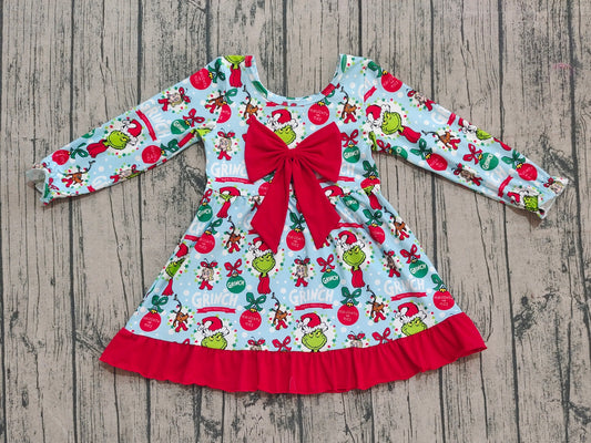 GLD1269 Christmas grinch  girl dress 202508 preorder