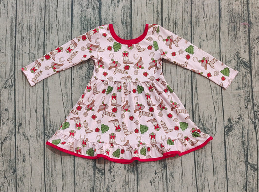 GLD1274 Christmas boots girl dress 202508 preorder