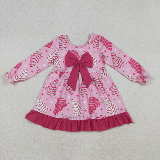 GLD1276 bow Christmas tree girl dress 202510 RTS