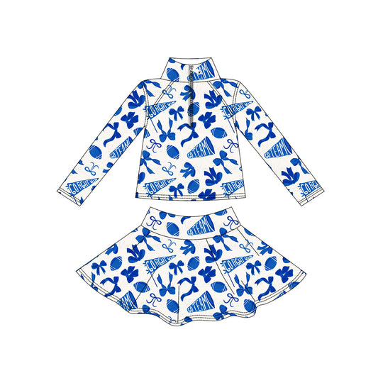 GLD1283 cheer go team bow Yoga westen skirt girl dress  OUTFIT 202509 preorders
