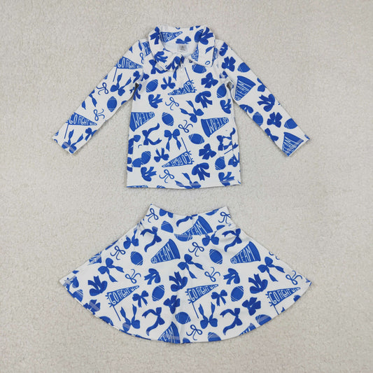 GLD1283 cheer go team bow Yoga westen skirt girl dress  OUTFIT 202510 rts