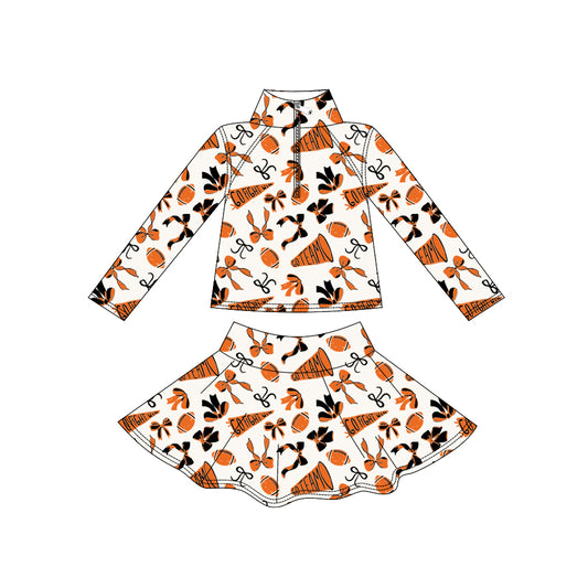 GLD1285 cheer go team bow Yoga westen skirt girl dress  OUTFIT 202509 preorders