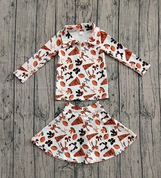GLD1285 cheer go team bow Yoga westen skirt girl dress  OUTFIT 202509 preorders