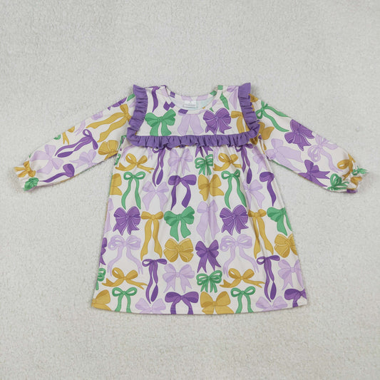 GLD1295-XS-3XL bow  girl dress 202509 RTS