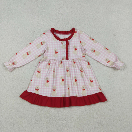 GLD1322-XS-3XL LOVE dog girl dress 202510 RTS