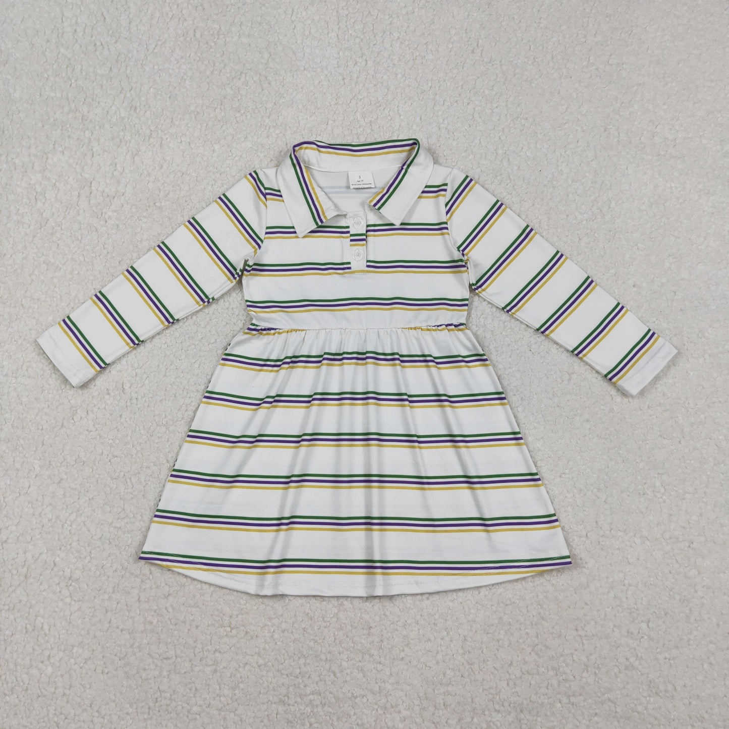 GLD1331 STRIPE girl dress 202510 RTS