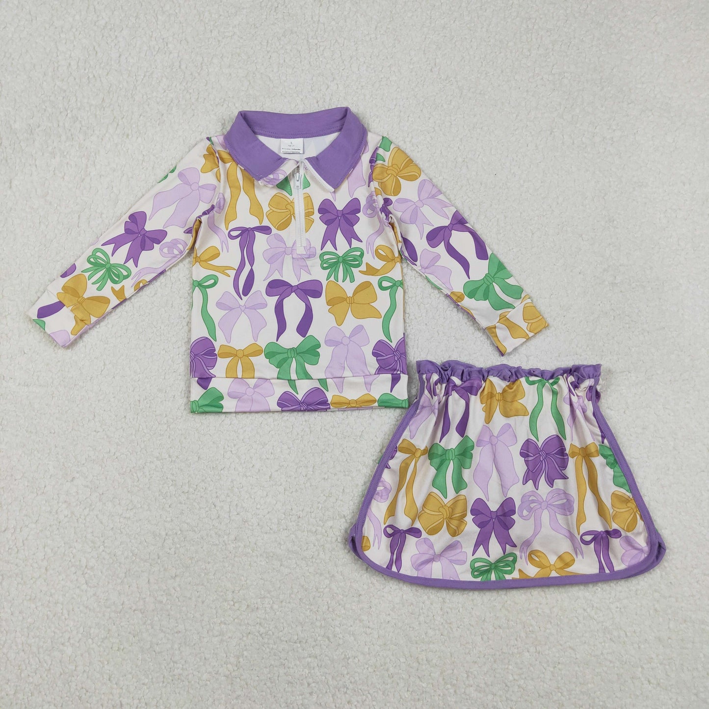 GLD1333 bow Mardi Gras sibling outfit 202511 RTS