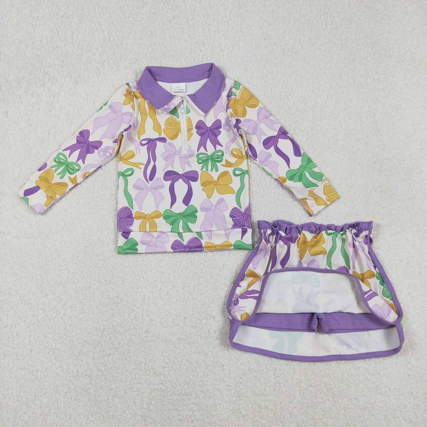 GLD1333 bow Mardi Gras sibling outfit 202511 RTS