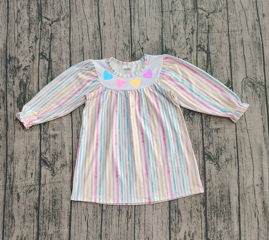 GLD1335 Embroidery love me girl dress 202509 preorder