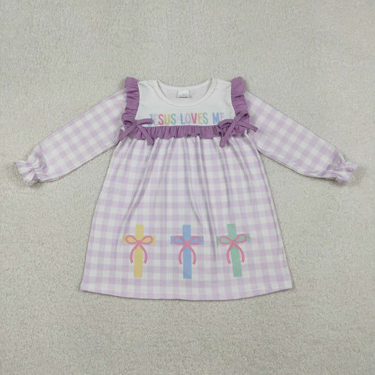 GLD1356 Jesus love me girl dress 202510 rts