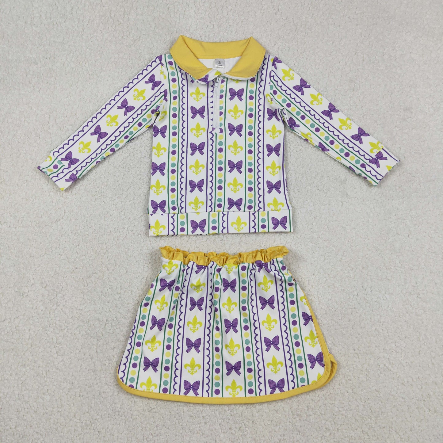 GLD1363 yoga bow Mardi Gras sibling outfit 202512 rts