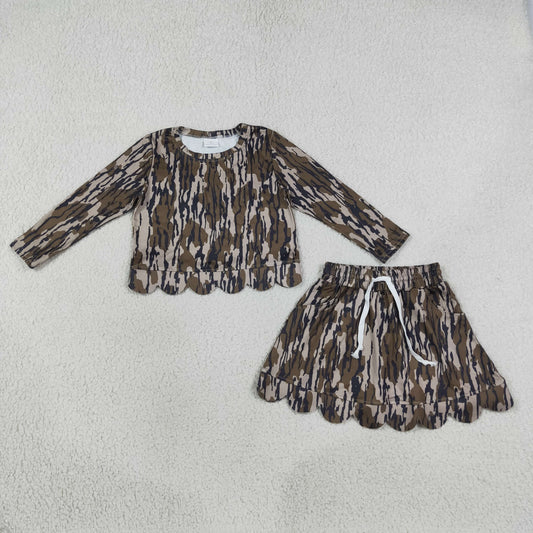 GLD1615组合 scallop yoga camo girl  outfit skirt  202608 RTS