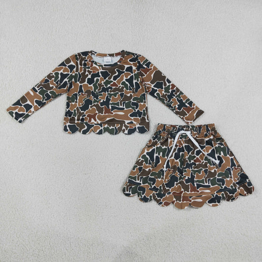 GLD1617组合 scallop yoga camo girl  outfit skirt  202608 rts