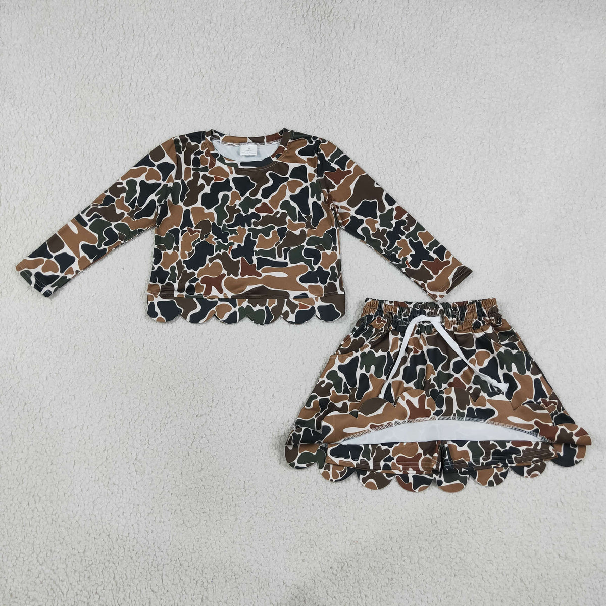 GLD1617组合 scallop yoga camo girl  outfit skirt  202608 rts
