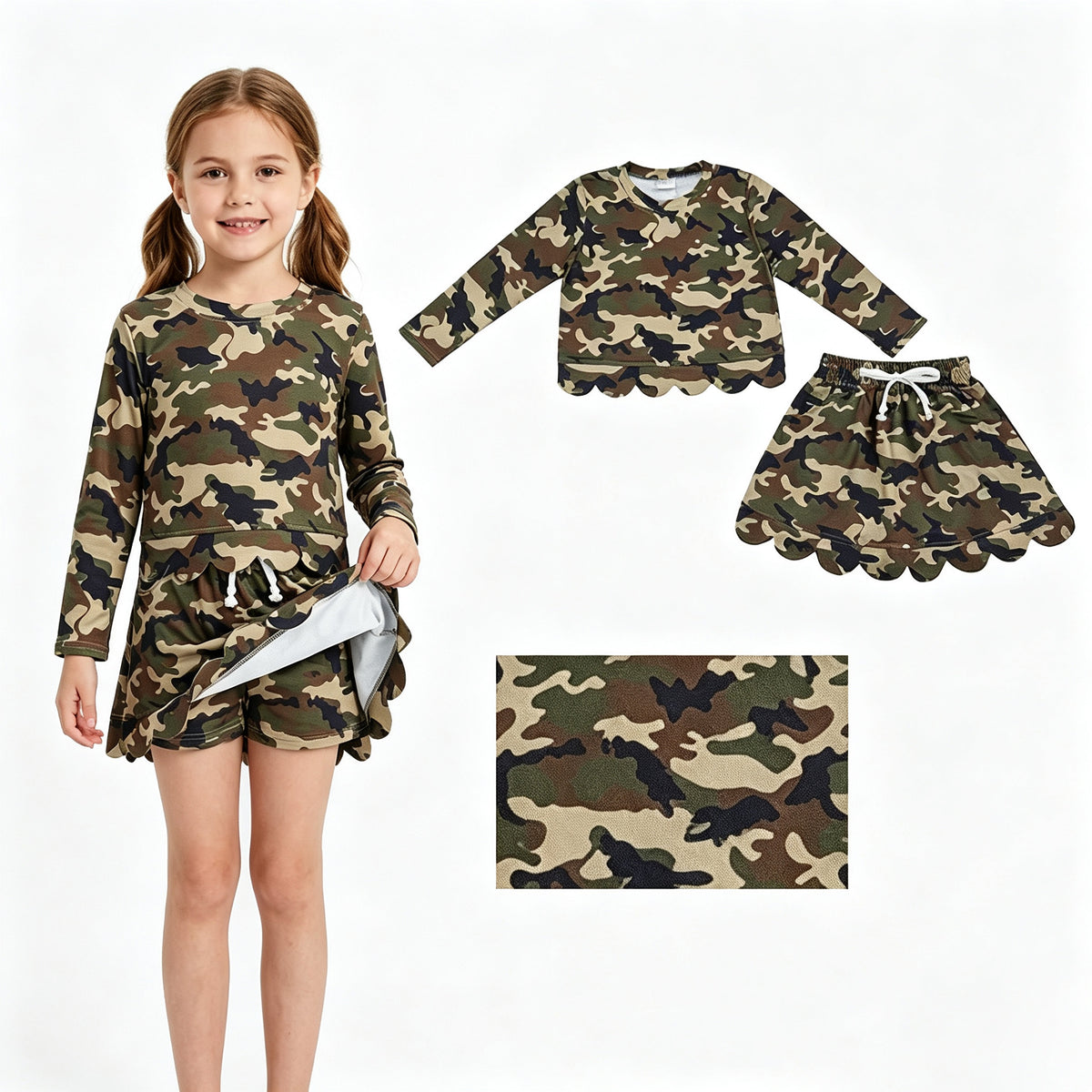 GLD1620组合 yoga camo girl  outfit skirt  202608 rts