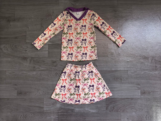 GLD1632 yoga bow girl outfit skirt 202607 preorder