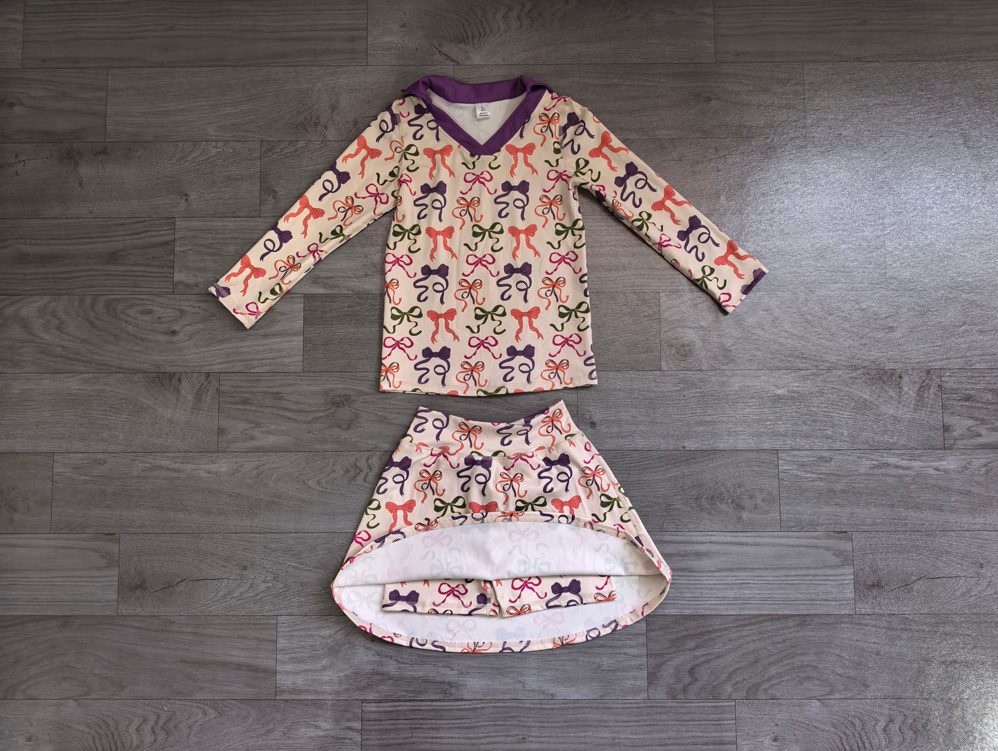 GLD1632 yoga bow girl outfit skirt 202607 preorder