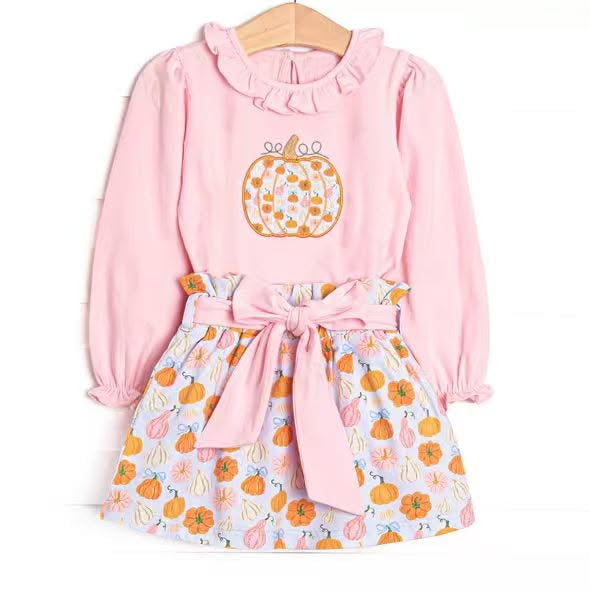 GLD1641 Halloween pumpkin western girl outfit RTS 202619 preorder