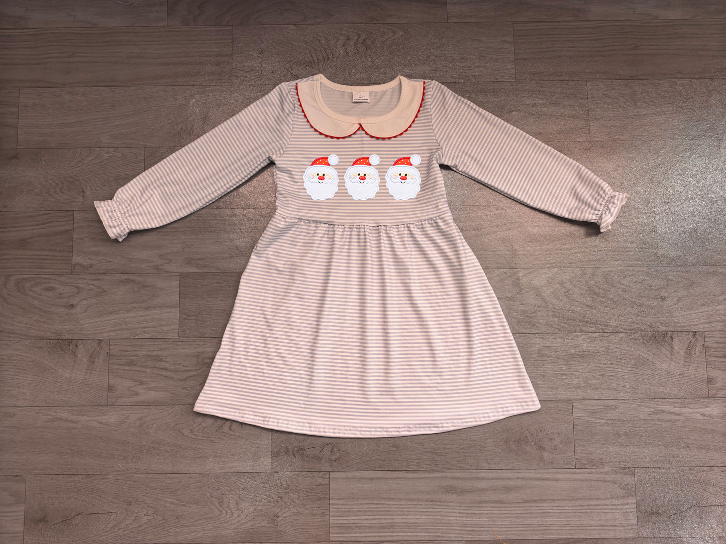 RTS GLD1673 Cartoon Embroidery Peter Pan Collar Girls Dress 202608